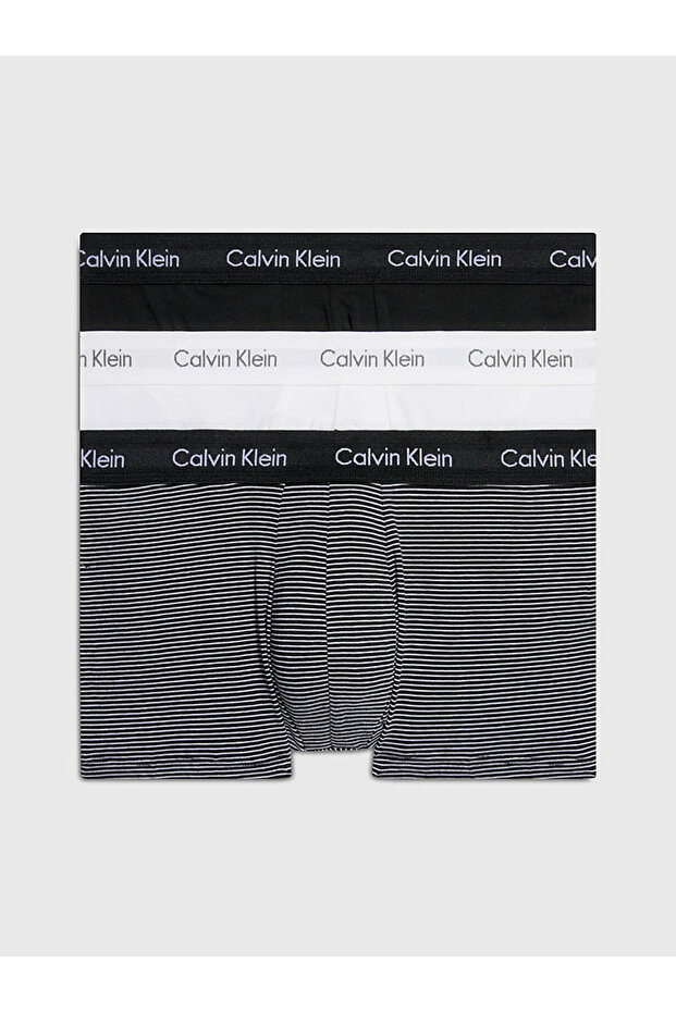 Men's Black Striped Low Waist Boxer