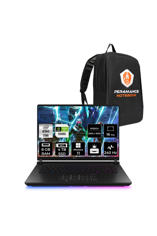 ROG Strix G16 Ultra 9 275HX 8GB 4TB SSD RTX5090/24GB 175W 240HZ 16'' 2.5K W11H Gaming & PER4 - 1