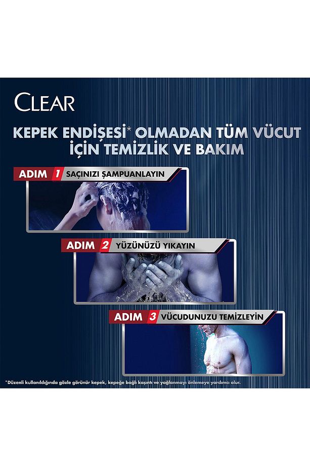 350 ml Men Şampuan 3in1 Mentol - 6