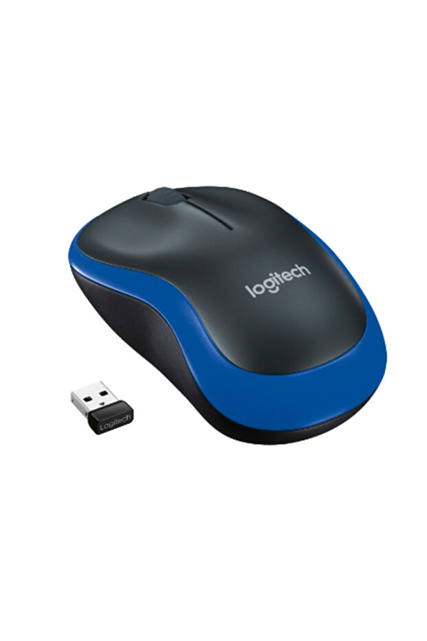 Mouse Optic Wireless Logitech M185, USB, 1000 DPI (Albastru) - 1