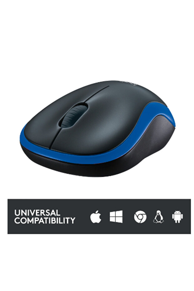 Mouse Optic Wireless Logitech M185, USB, 1000 DPI (Albastru) - 4
