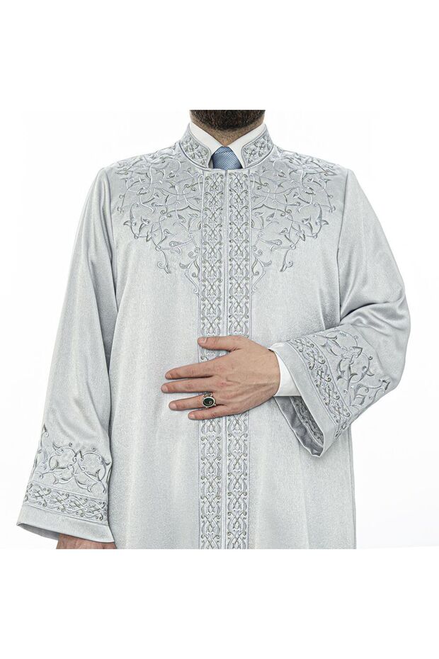 ثوب أرافات الفاخر باللون الرمادي