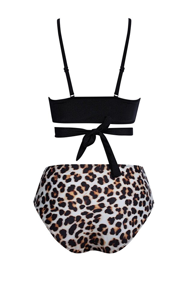 Desenli Çapraz Mayokini - 2