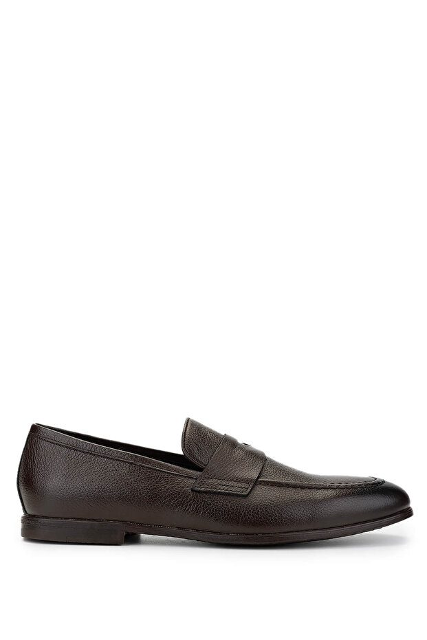 Men's Genuine Leather Brown Loafer Shoes