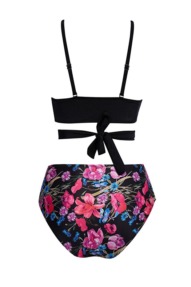 Desenli Çapraz Mayokini - 2