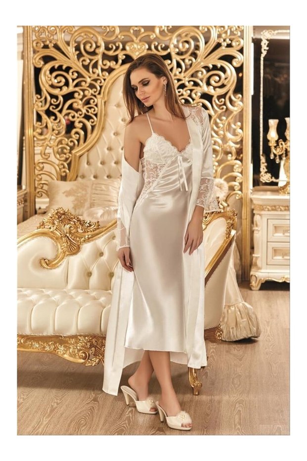 6 Piece Set Nightwear Dressing Gown Pajama Shorts Set