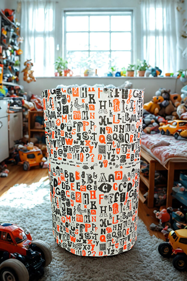 Papiş 5 Adet Kirli Elbise Çamaşır Sepeti Katlanabilir Kumaş Baskılı ...