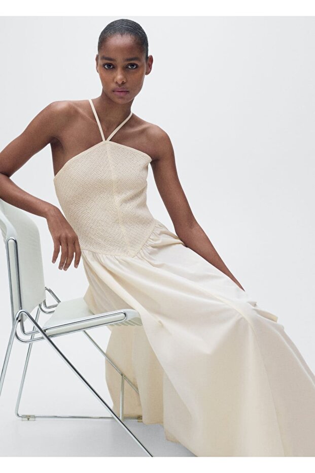 Halter Yaka Elbise - 1