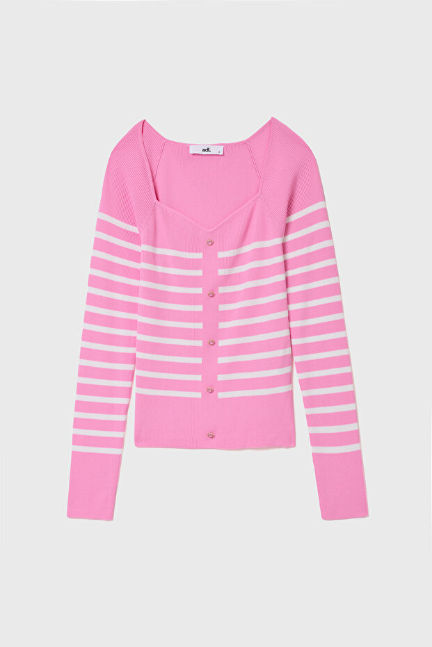 V Yaka Triko Hırka - 7