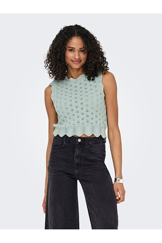 Örme Kolsuz Bluz 15291602 - 1