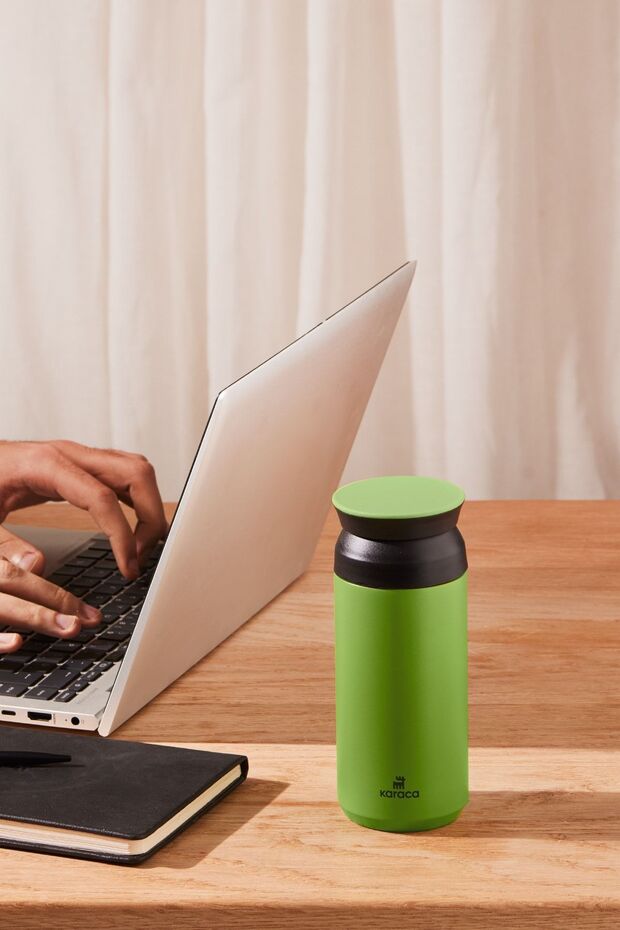 Rainbow Green Paslanmaz Çelik Termos 350 ml (8 SAATE KADAR SICAK/SOĞUK TUTMA) - 1