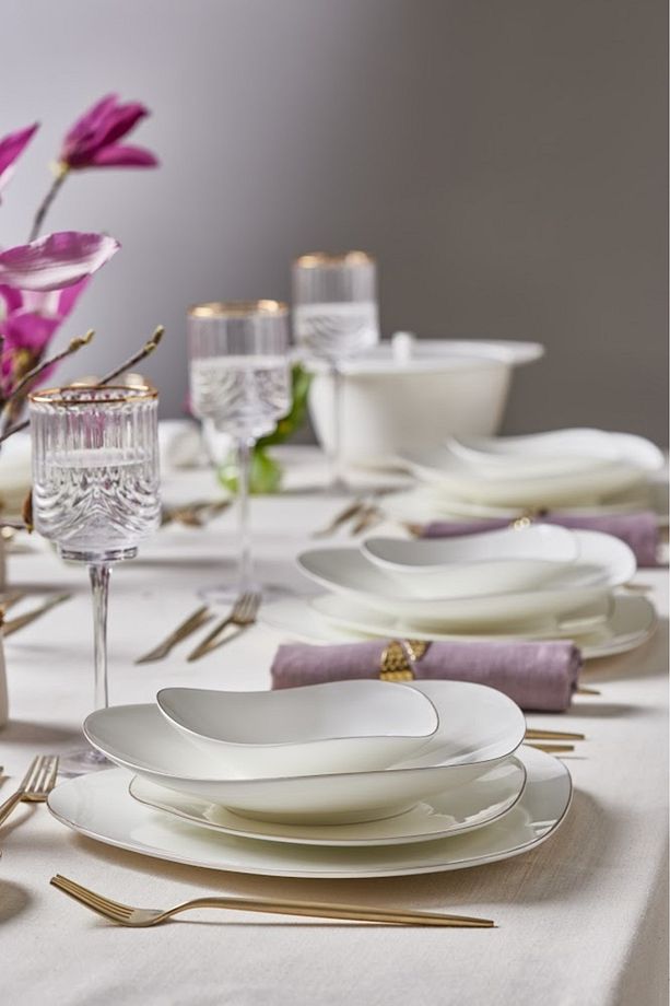 Red Carpet Collection Fine Pearl Tristan 62 Parça 12 Kişilik Yemek Takımı Gold - 5