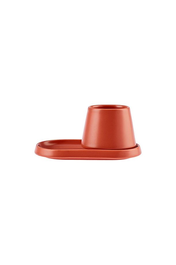 Equal 2 Kişilik Kiremit Lokumluklu Kahve Fincan Takımı 80 ml - 8