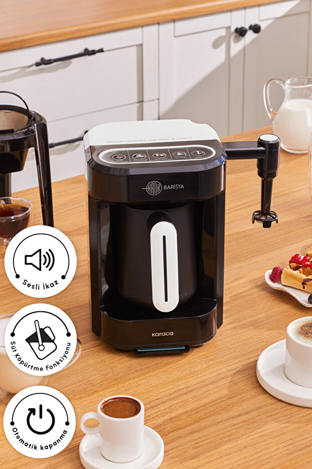 Hatır Barista Cappuccino ve Türk Kahve Makinesi Pearl White - 8