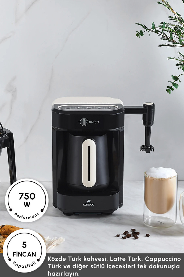Hatır Barista Cappuccino ve Türk Kahve Makinesi Pearl White - 4