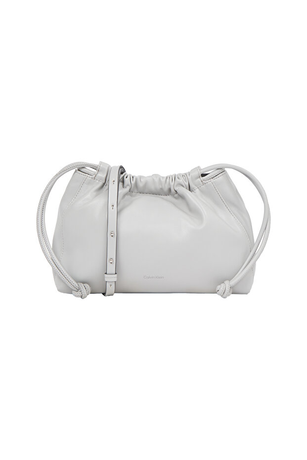 حقيبة كروس بودي رمادية برباط - 1