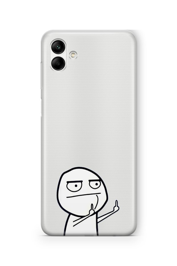 حافظة شفافة مطبوعة بتصميم رجل من الورق المقوى متوافقة مع هاتف Samsung Galaxy A04