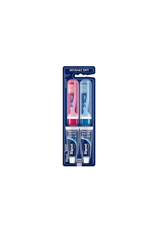 White Now Diş Macunu 14 ml + Diş Fırçası Seyahat Seti 2li - 3
