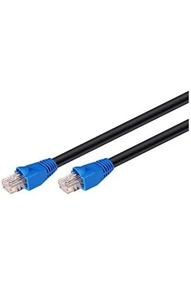 40 Metre 40 Mt Hazır Cat 6 Kablo Kalın Bakır Kablo Ağ Modem Pc Dış Ortam Siyah - 2