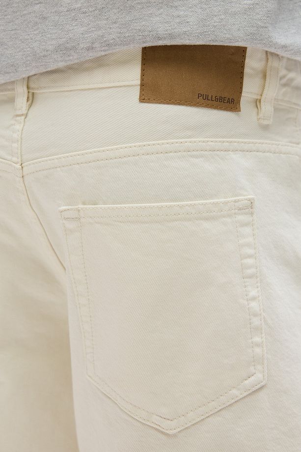 Standard fit denim bermuda şort - 4