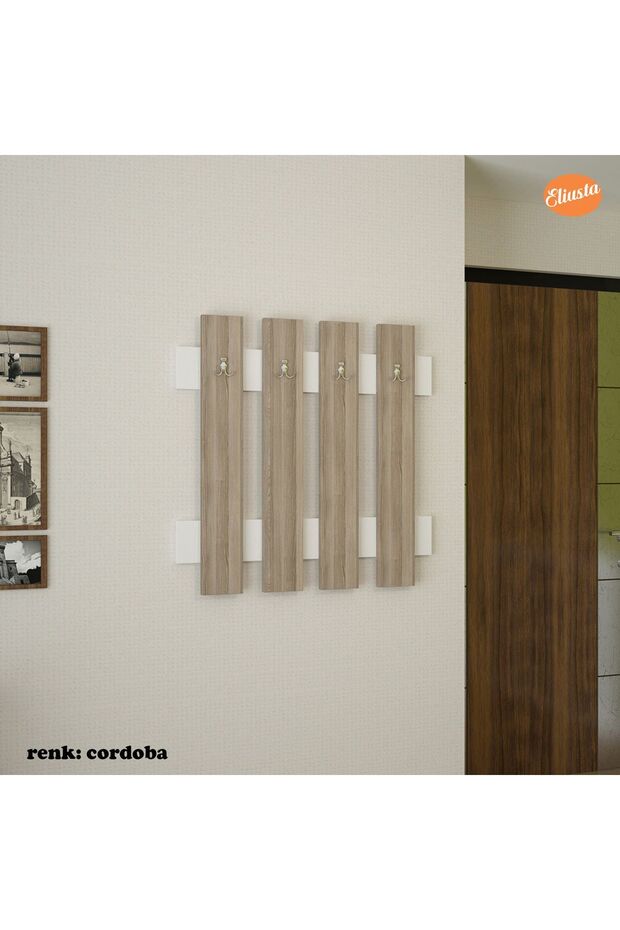 MODİLAYN 70 x 70 x 4 cm Duvar Askılığı Portmanto Antre Askılığı - 4
