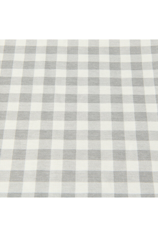 مريلة مطبخ قطنية ناعمة - رمادي / إكرو - 63x72 سم - 4