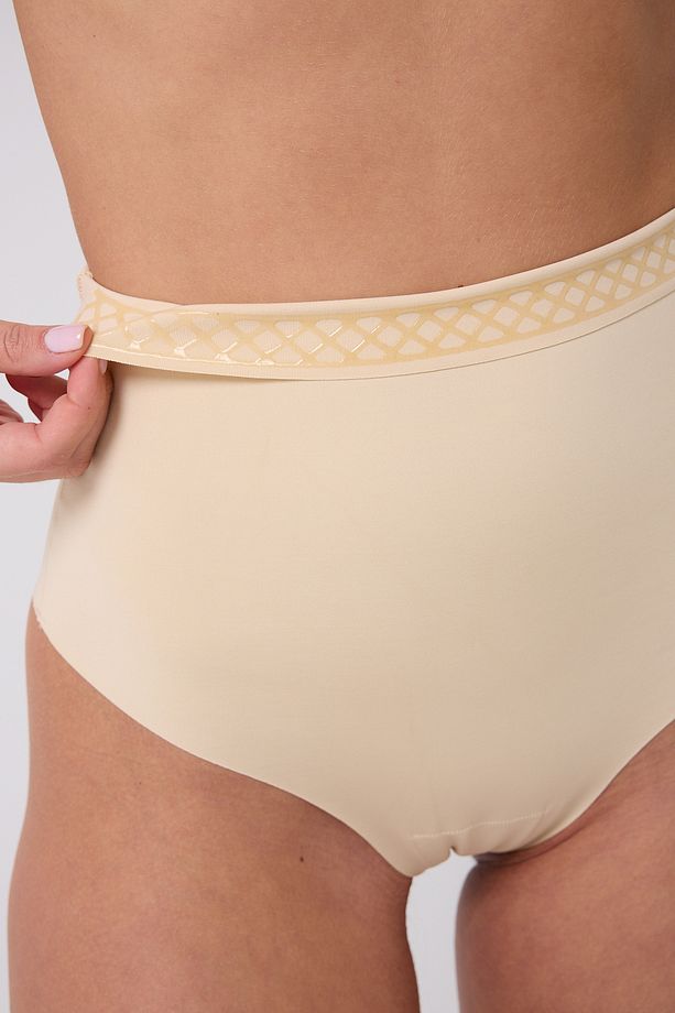 LAZER KESİM YÜKSEK BEL STRİNG TANGA - 4