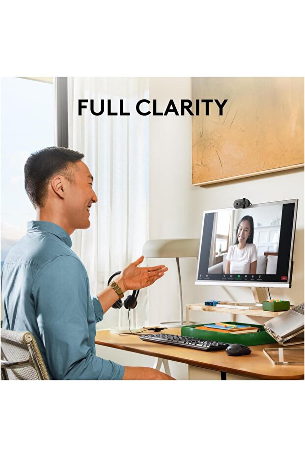 Camera Web Logitech Brio 100, Full HD, Negru - 2