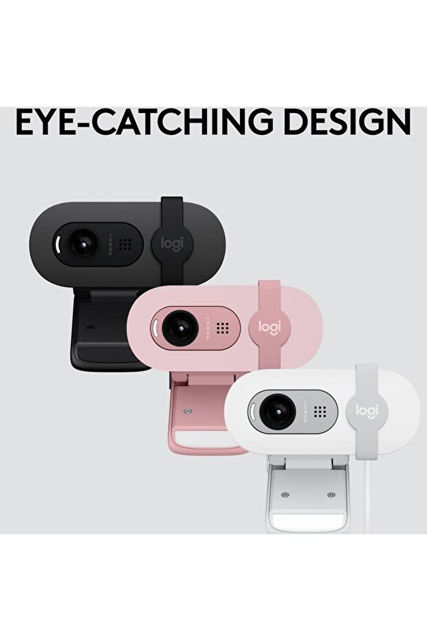 Camera Web Logitech Brio 100, Full HD, Negru - 8