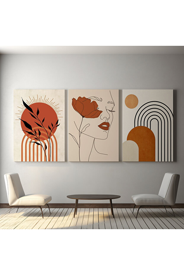 Decorative 3-Piece Bohemian Modern Canvas Wall Painting