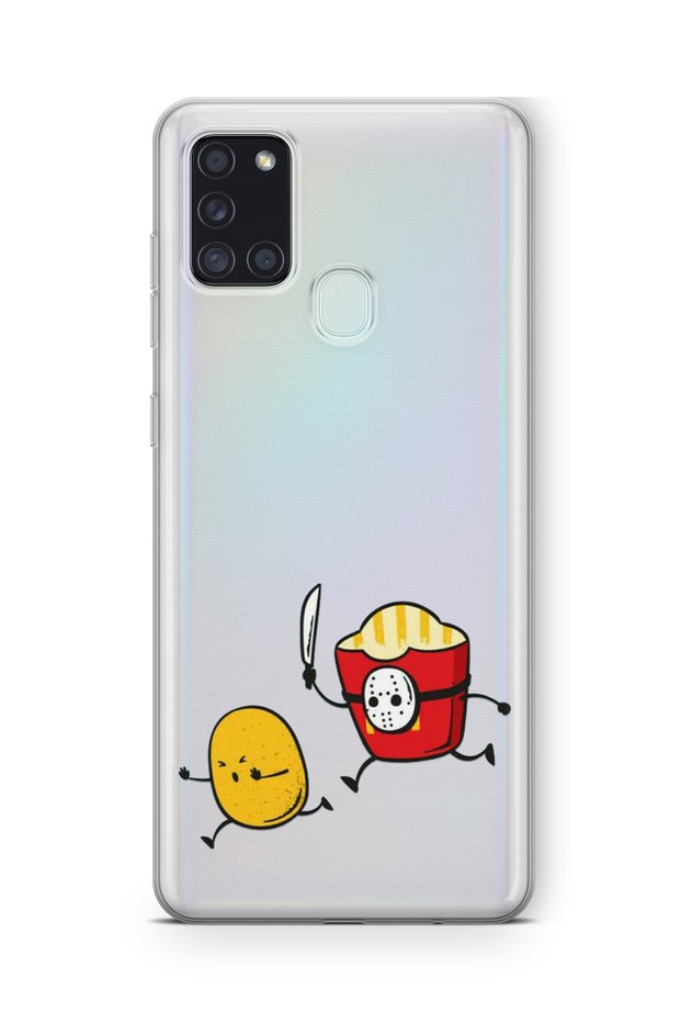Samsung Galaxy A21S Compatible Potato Design Printed Transparent Case