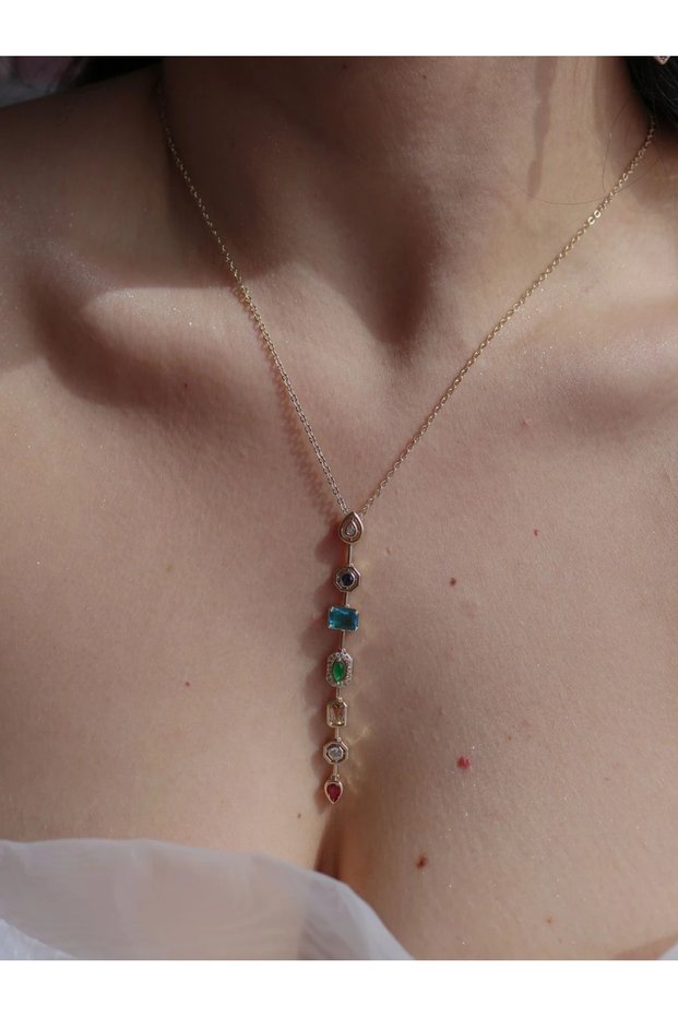 Colormix Y Necklace Vol 3 - 7 Elements Necklace Vol 3 with Colorful Stone