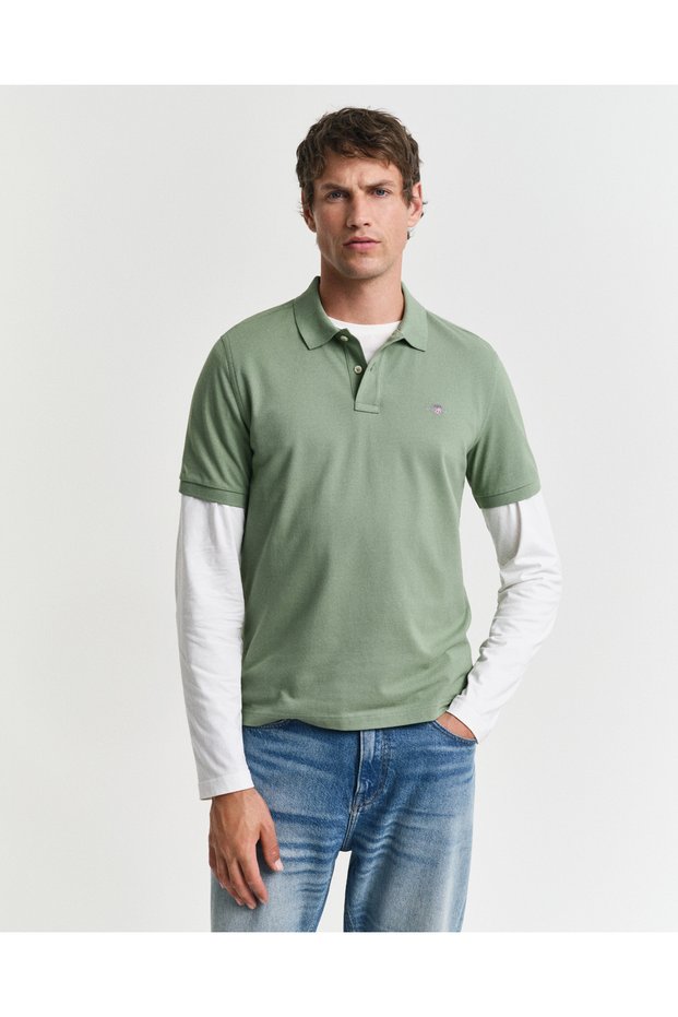 Erkek Yeşil Regular Fit Polo