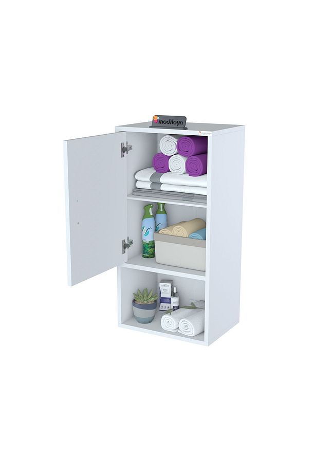 Şile Asma Dolap 50 x 88,4 x 32,5 cm Makine Üstü Dolap Çamaşır Makinesi Üstü Dolabı - 5