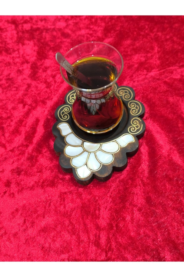 Under Cup, Mother of Pearl Inlay, Gift, Tea Cup Under, Presentation