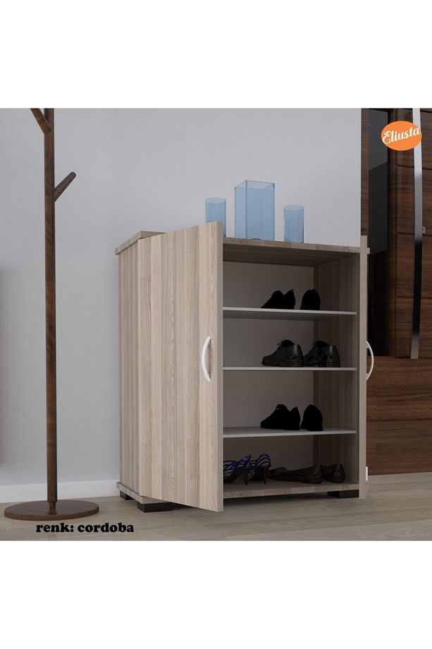 Ayakkabılık 2 Kapaklı Ayakkabı Dolabı Raflı - 8