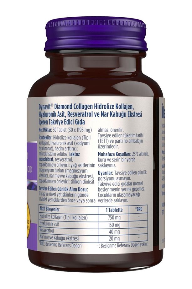 STD Dynavit Collagen & Hyaluronic Acid 30 Tablet ( TEKLİDİR ) - 3