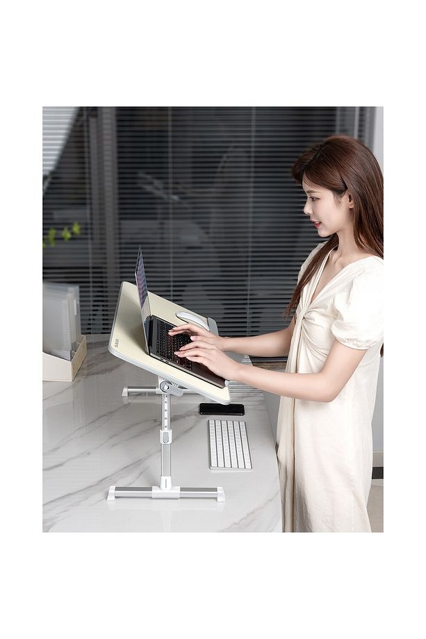 Saiji A8 Large Çok Fonksiyonlu Ayarlı Notebook Soğutuculu Çalışma Masası Gri - 5