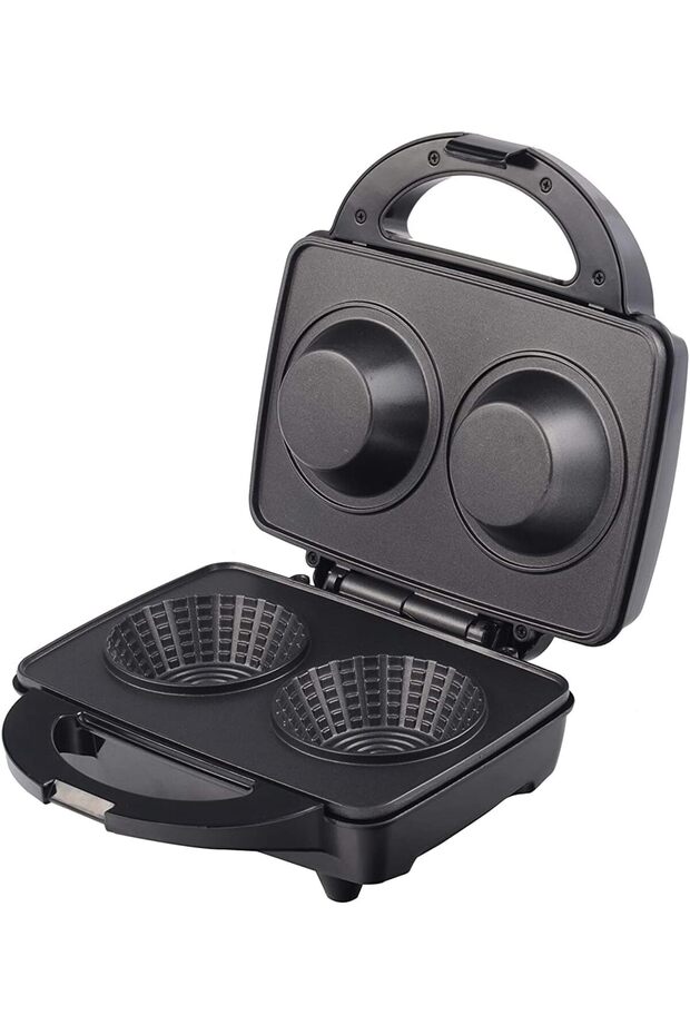 ماكينة الوافل الكهربائية، 600 واط، أسود - 1