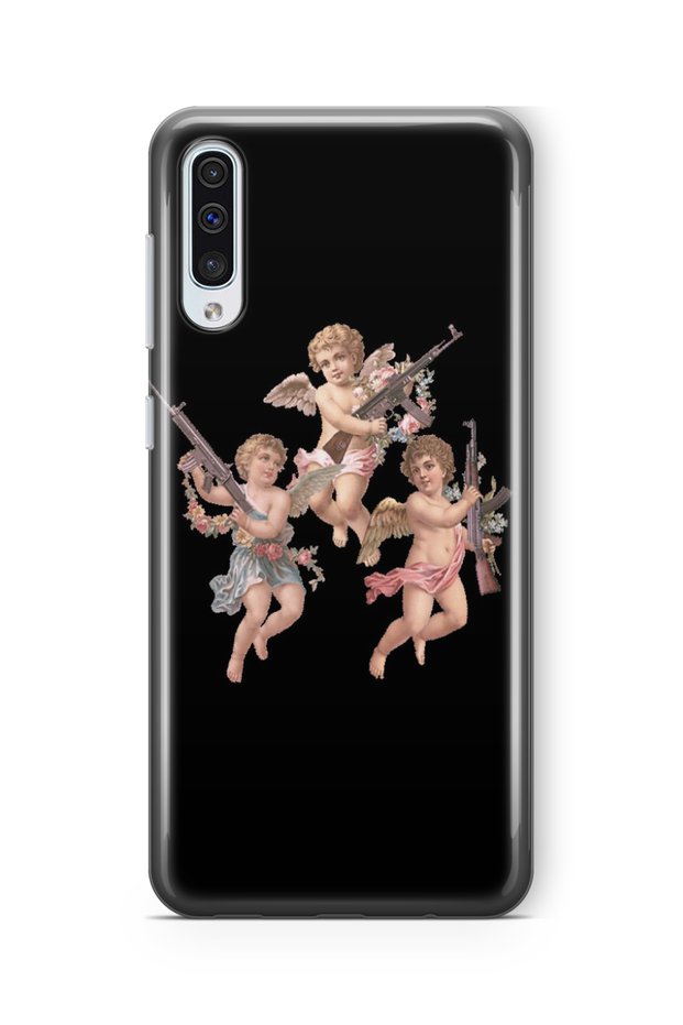 حافظة شفافة مطبوعة بتصميم 3 ملائكة متوافقة مع هاتف Samsung Galaxy A50 / A30S