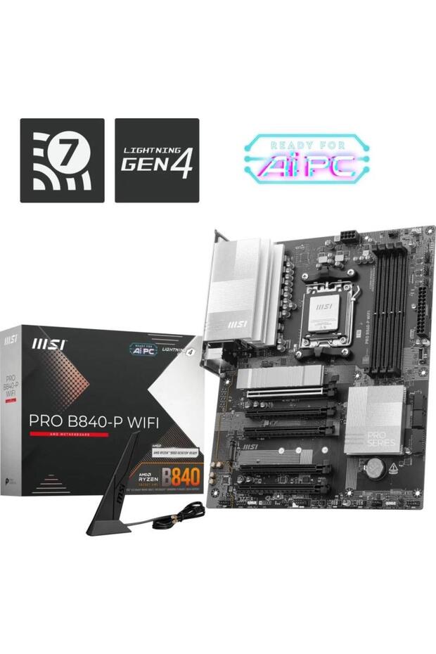 Placa de baza MSI PRO B840-P WIFI, AMD B840, AM5, DDR5, ATX - 6