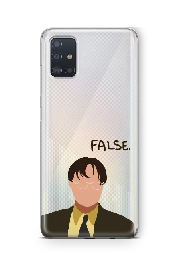 Samsung Galaxy A71 Compatible the Office Dwight Schrute Design Printed Transparent Case