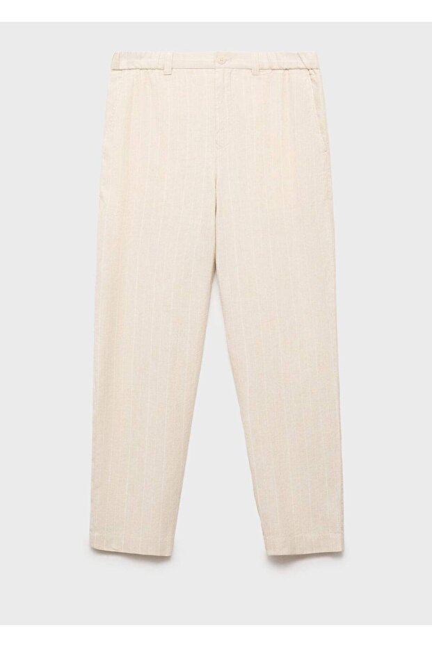 Leinenhose mit feinen Streifen - 3