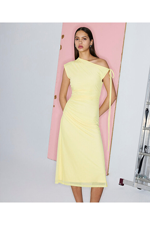 DRAPELİ ELBİSE - 1