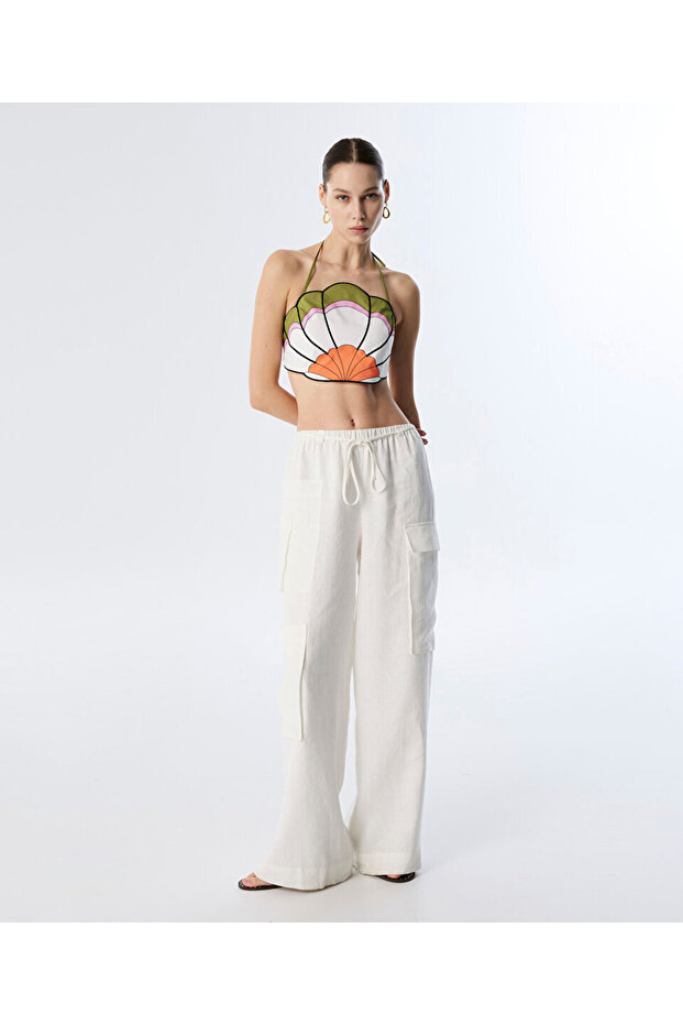 KETEN KARGO PANTOLON - 1