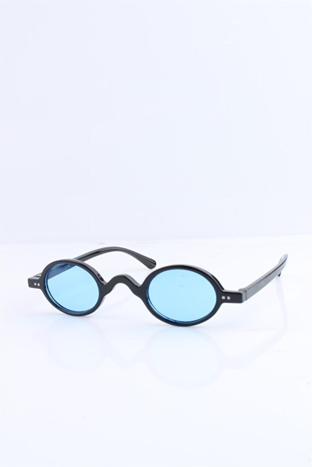 Unisex Black Blue Glass Uv400 Sunglasses - 3Sm5928R003