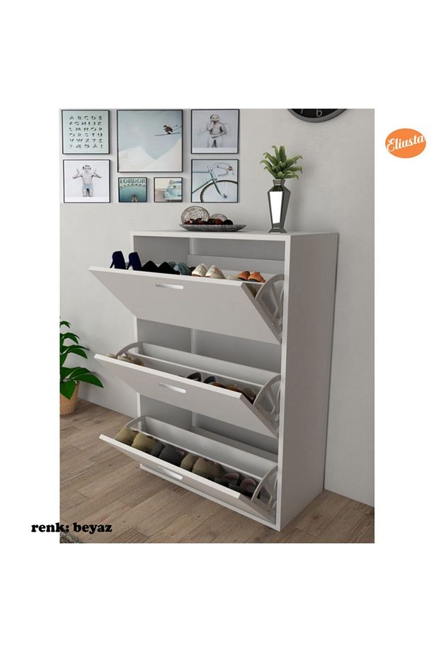 Duser Kapaklı Ayakkabılık Dolabı 3 Kapaklı Ayakkabı Dolabı - 4