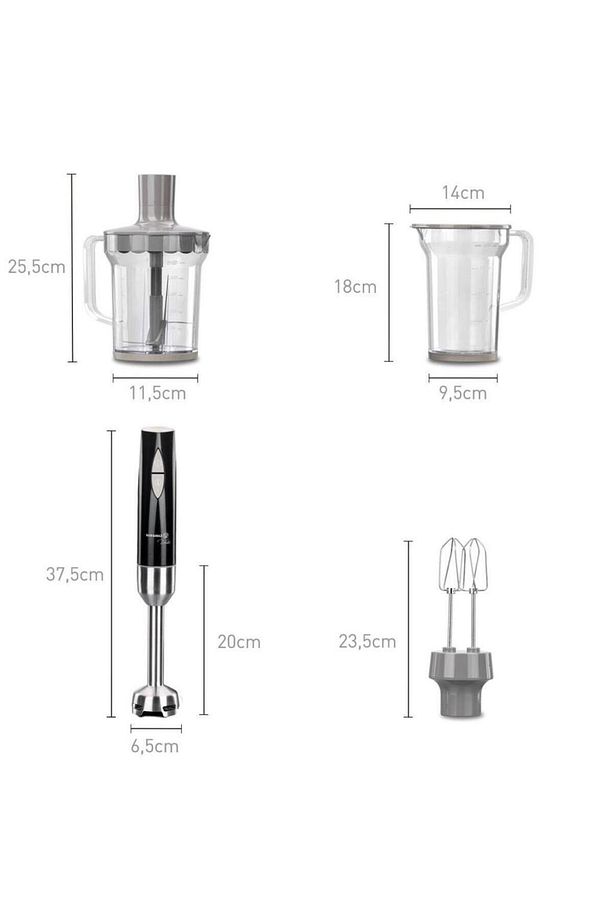 Siyah Vertex Mega Blender Seti Inox A445 - 2