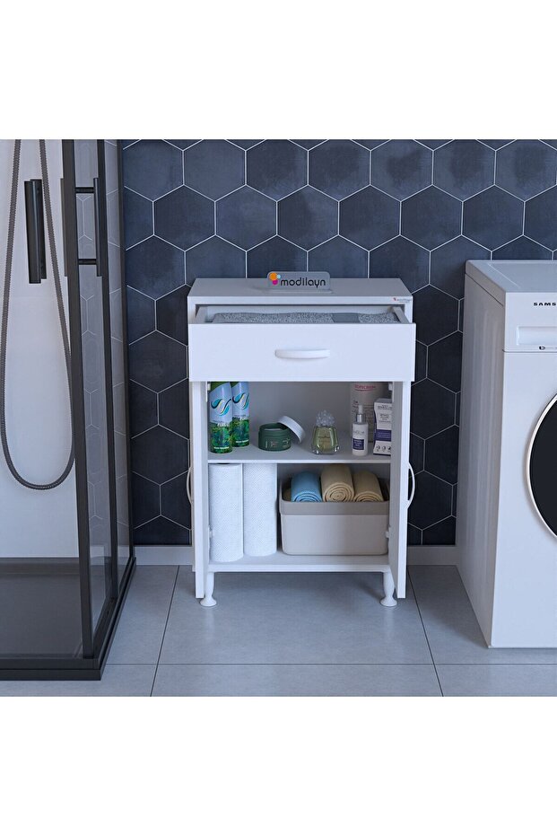 Modilayn 2 Kapaklı Tek Çekmeceli Çok Amaçlı Dolap - 4