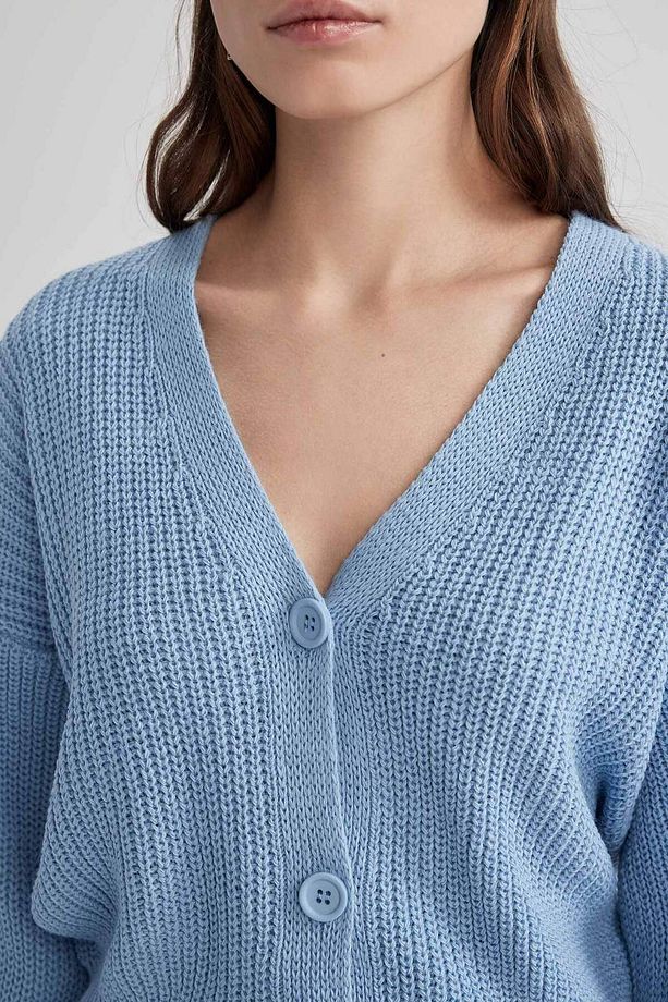 Regular Fit V Yaka Hırka B7867AXNS - 5